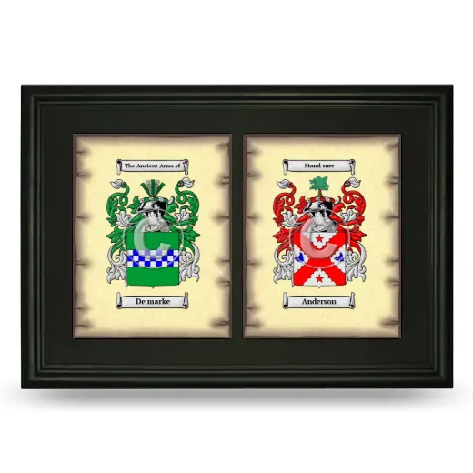 Double Coat of Arms Framed - Black