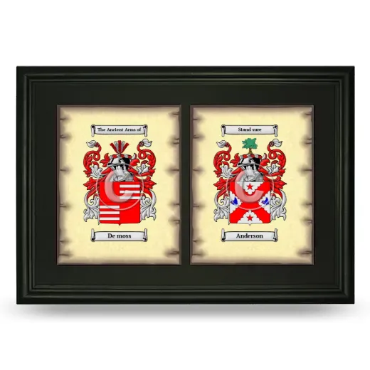 Double Coat of Arms Framed - Black