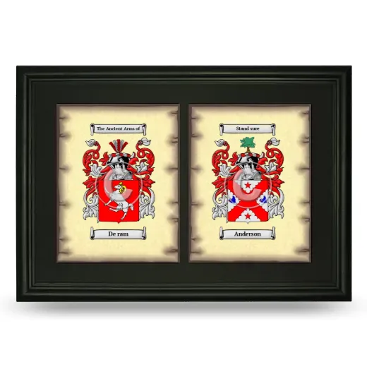 Double Coat of Arms Framed - Black