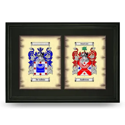 Double Coat of Arms Framed - Black