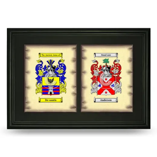 Double Coat of Arms Framed - Black