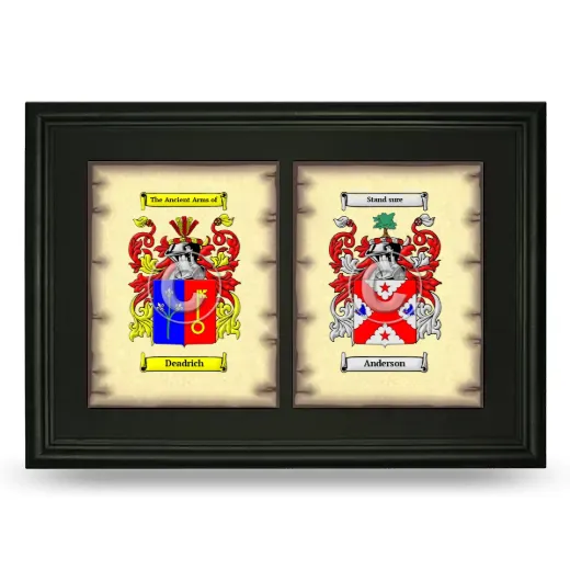 Double Coat of Arms Framed - Black