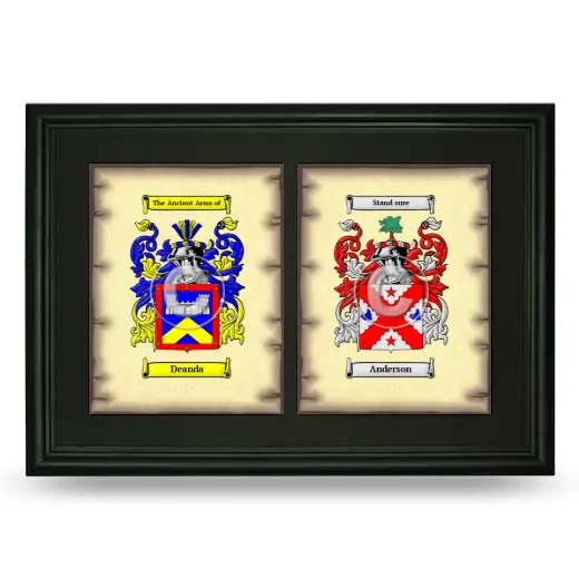 Double Coat of Arms Framed - Black