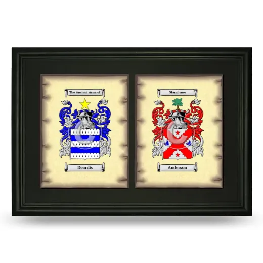 Double Coat of Arms Framed - Black
