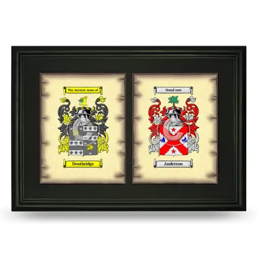 Double Coat of Arms Framed - Black