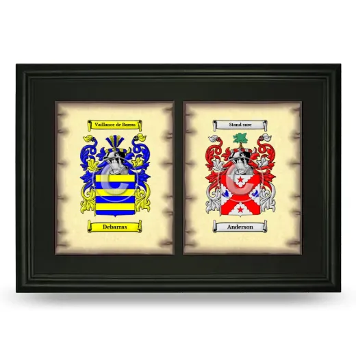 Double Coat of Arms Framed - Black