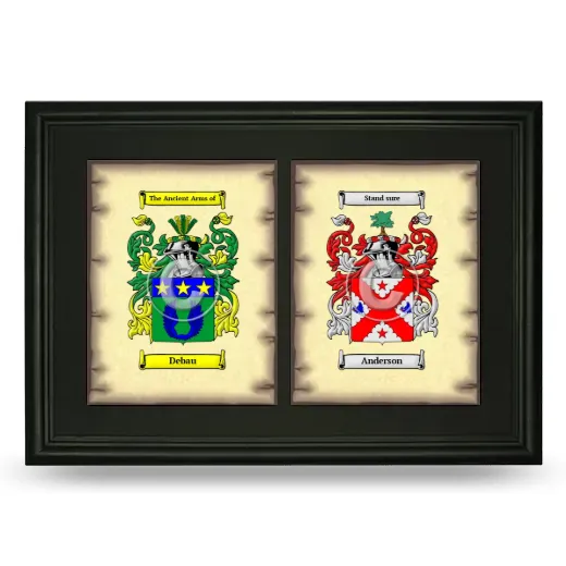 Double Coat of Arms Framed - Black