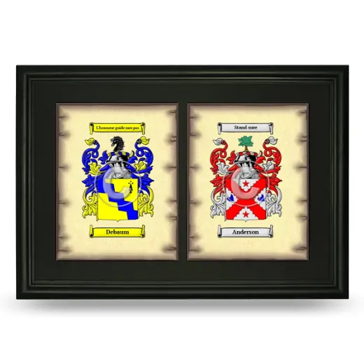 Double Coat of Arms Framed - Black