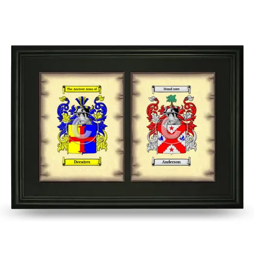 Double Coat of Arms Framed - Black