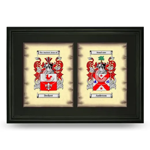 Double Coat of Arms Framed - Black