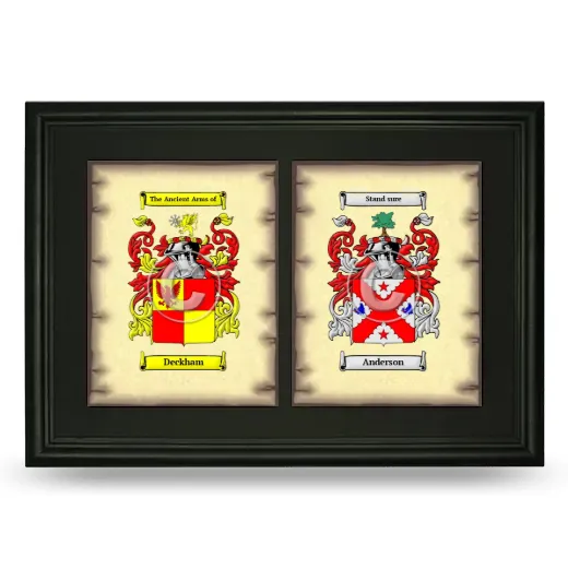 Double Coat of Arms Framed - Black
