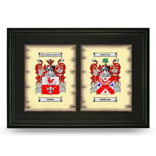 Double Coat of Arms Framed - Black