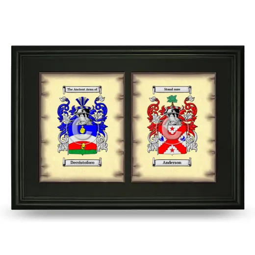 Double Coat of Arms Framed - Black