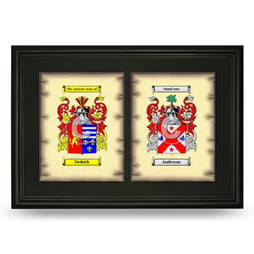 Double Coat of Arms Framed - Black