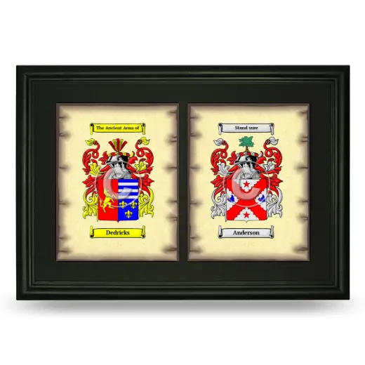 Double Coat of Arms Framed - Black