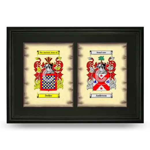 Double Coat of Arms Framed - Black