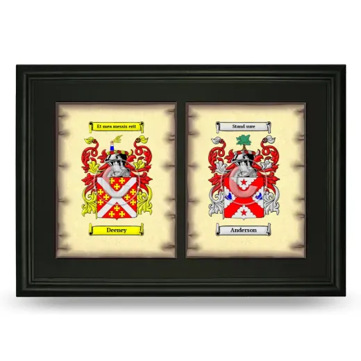 Double Coat of Arms Framed - Black