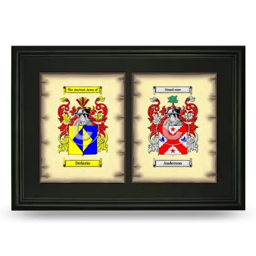 Double Coat of Arms Framed - Black