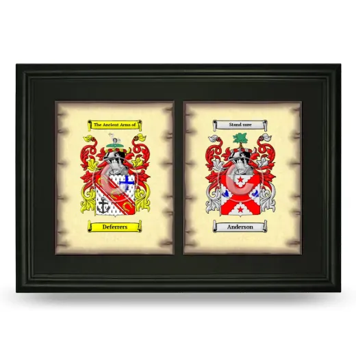 Double Coat of Arms Framed - Black