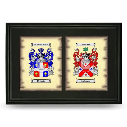 Double Coat of Arms Framed - Black
