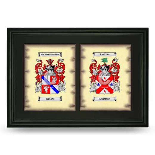 Double Coat of Arms Framed - Black