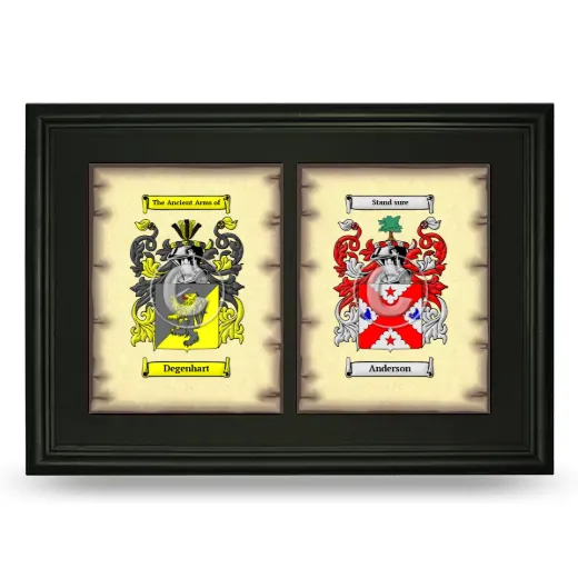 Double Coat of Arms Framed - Black