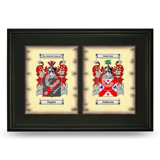 Double Coat of Arms Framed - Black