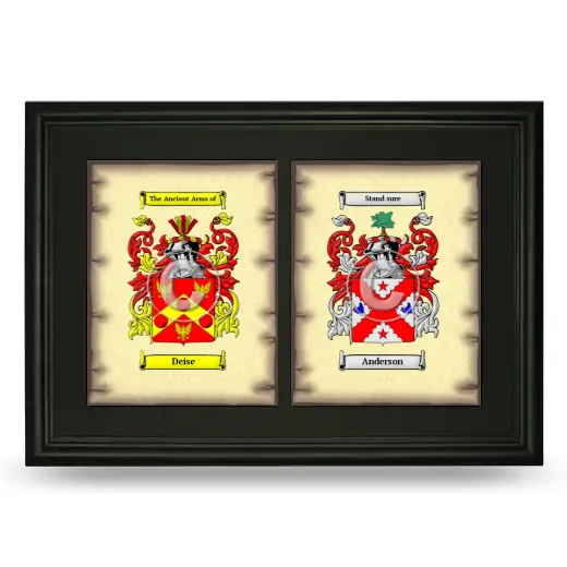 Double Coat of Arms Framed - Black