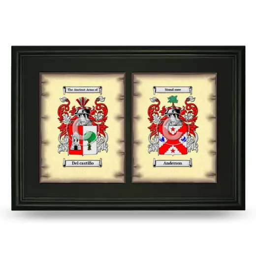 Double Coat of Arms Framed - Black