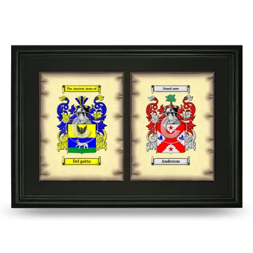 Double Coat of Arms Framed - Black
