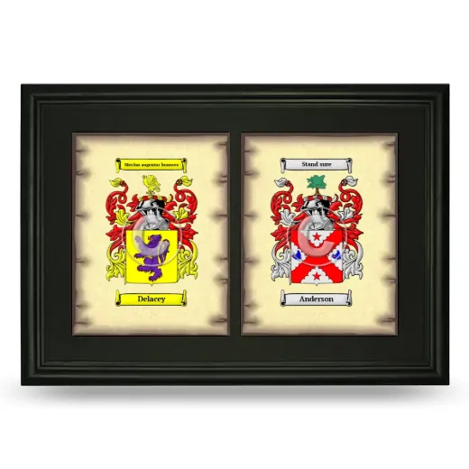 Double Coat of Arms Framed - Black