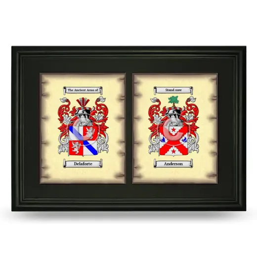 Double Coat of Arms Framed - Black
