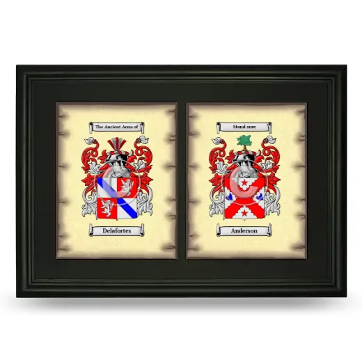 Double Coat of Arms Framed - Black