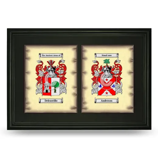 Double Coat of Arms Framed - Black