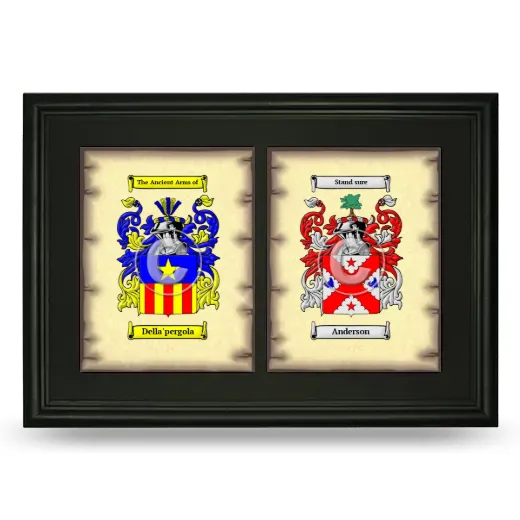 Double Coat of Arms Framed - Black
