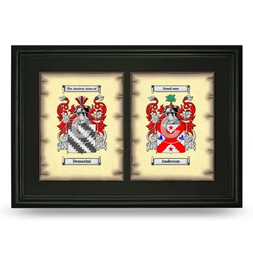 Double Coat of Arms Framed - Black