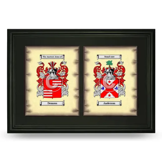 Double Coat of Arms Framed - Black