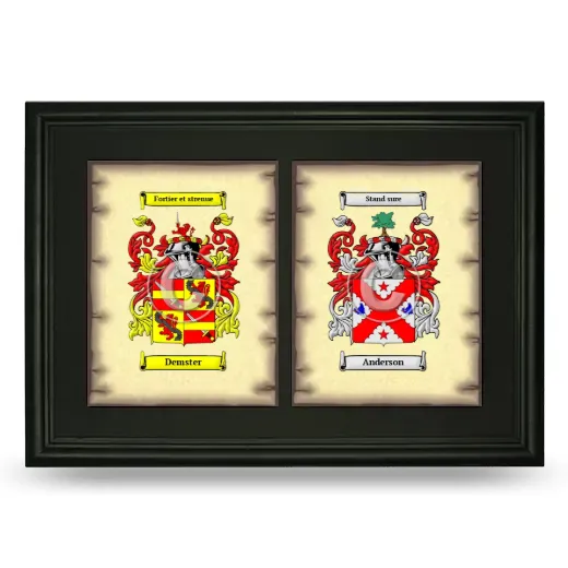 Double Coat of Arms Framed - Black