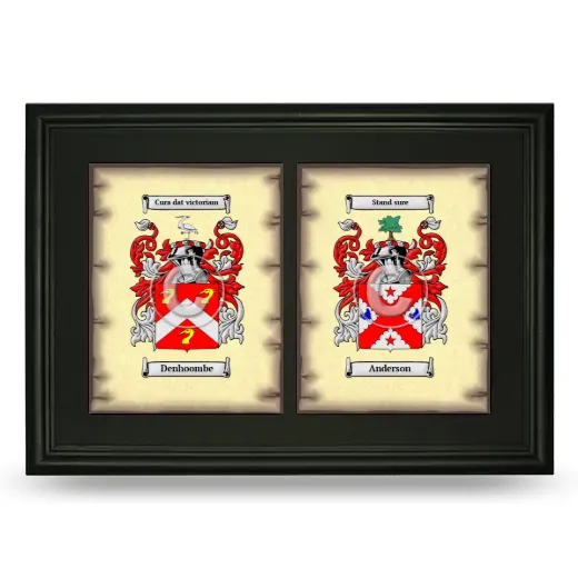 Double Coat of Arms Framed - Black