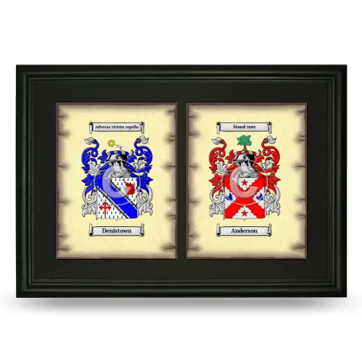Double Coat of Arms Framed - Black