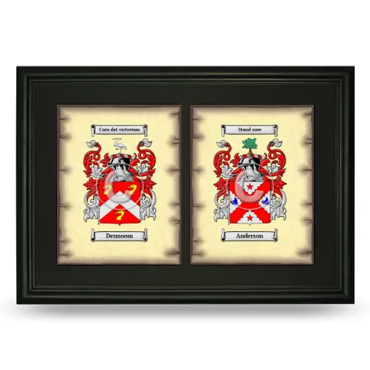 Double Coat of Arms Framed - Black