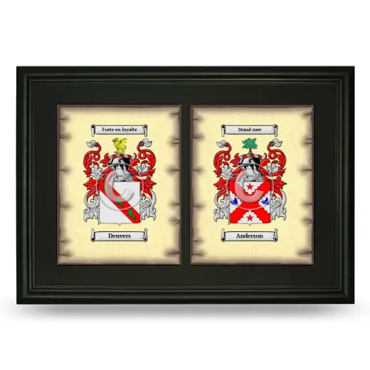 Double Coat of Arms Framed - Black