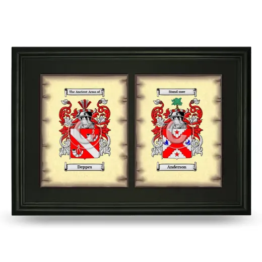Double Coat of Arms Framed - Black