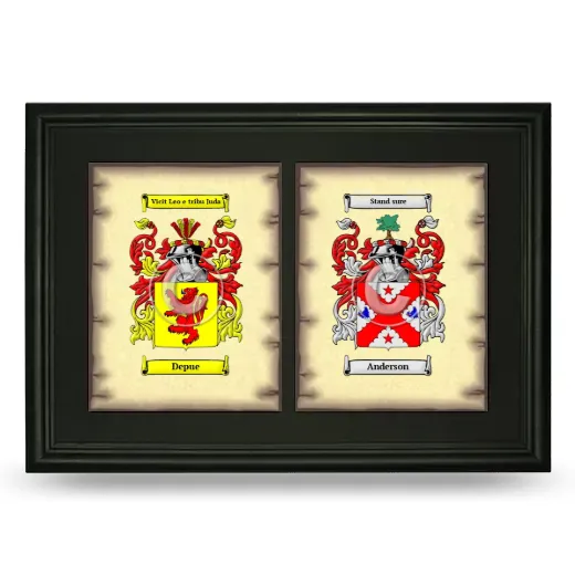 Double Coat of Arms Framed - Black