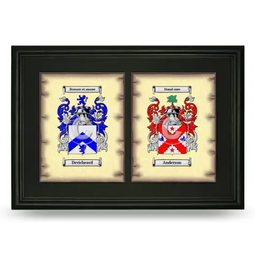 Double Coat of Arms Framed - Black