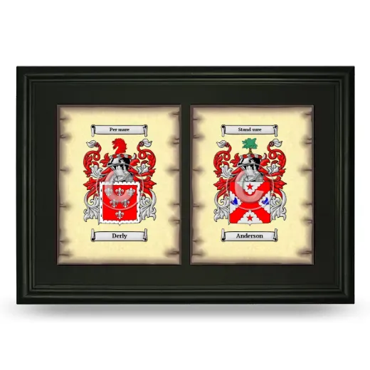 Double Coat of Arms Framed - Black