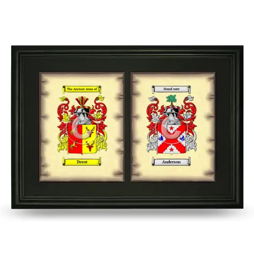 Double Coat of Arms Framed - Black