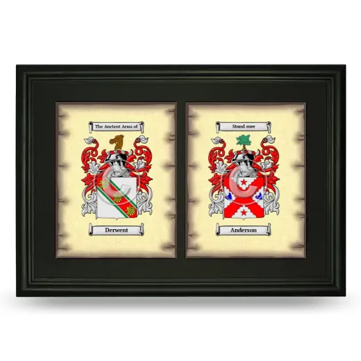 Double Coat of Arms Framed - Black