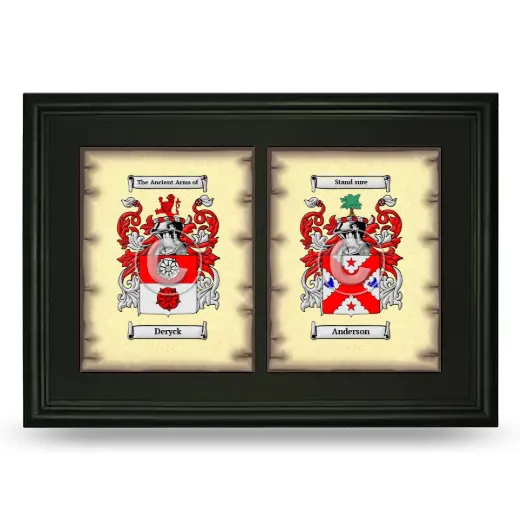 Double Coat of Arms Framed - Black