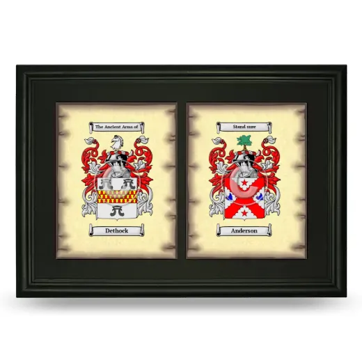 Double Coat of Arms Framed - Black